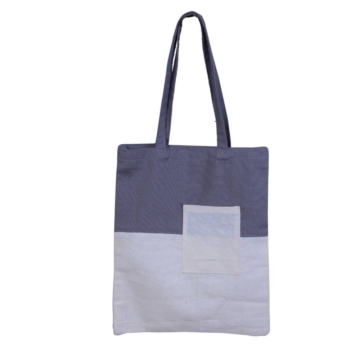 Double colour college tote bag